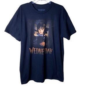 Wednesday Adams Black Graphic T-shirt Tee Nwt Size Large L